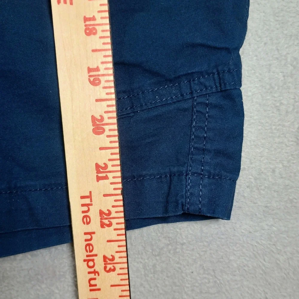 IZOD Mens‎ Saltwater Stretch Cargo Shorts Navy Blue 50 Utility Pockets
